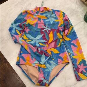 Mott50 Vibrant Floral Kids Swim Rashguard